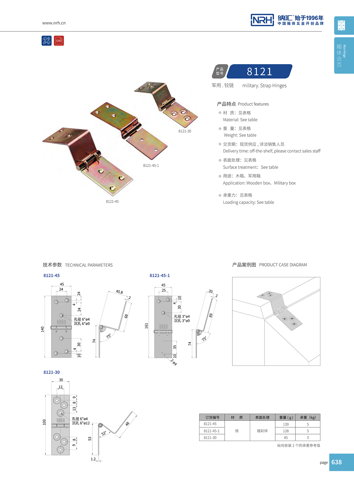 8121-45-1炮弹箱铰链,木箱工具箱丝瓜视频污APP下载官方版