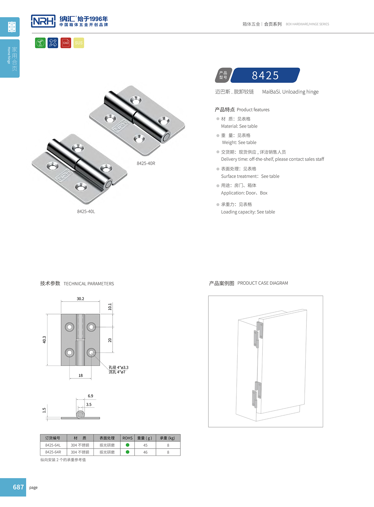 丝瓜视频免费在线观看/NRH 8425-64-Z 电箱铰链